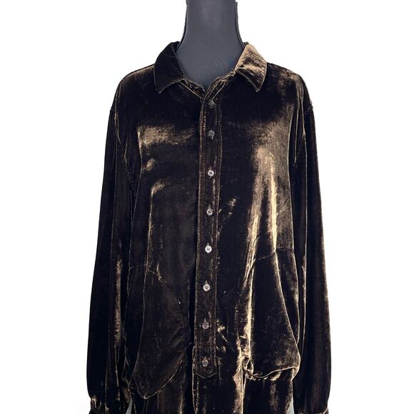 Dear John Hazel Chocolate Tunic Blouse M - Picture 5 of 15